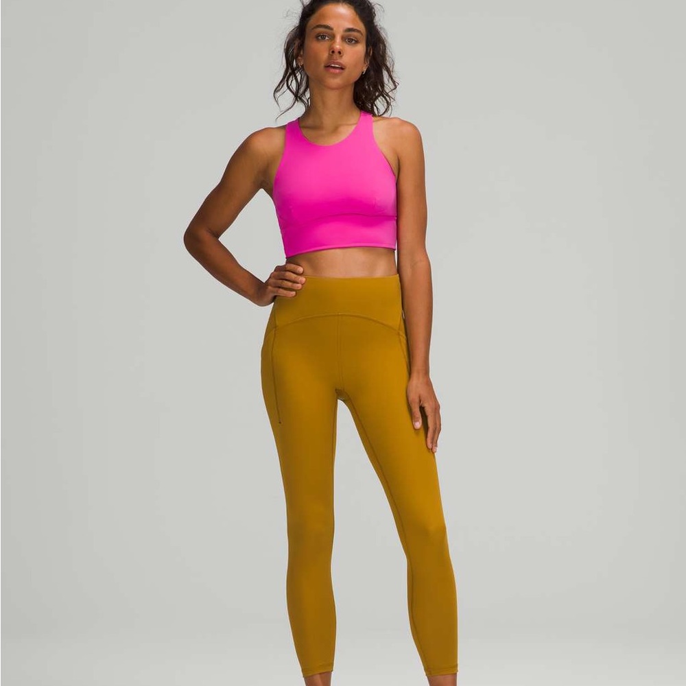 Lululemon Power Thru High-Rise Tight 25" Size 6 Gold Spice